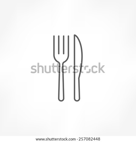 fork knife icon Royalty-Free Stock Photo #257082448