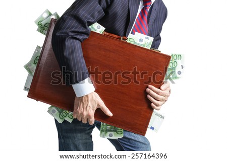 Take the money and run  Royalty-Free Stock Photo #257164396