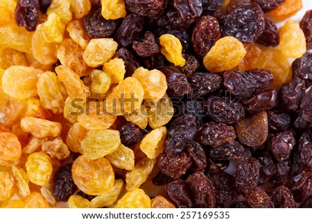 Background from different mixed sultanas