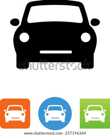 Front view of a compact car icon