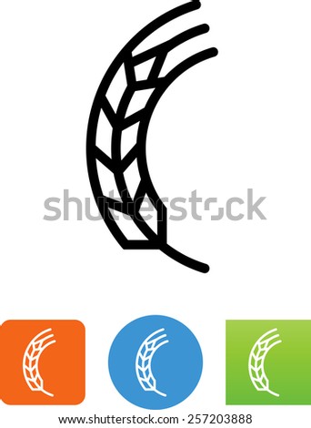 Curved grain icon