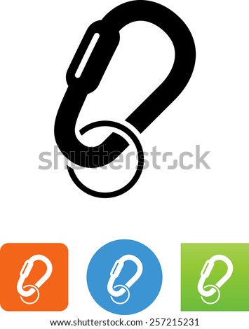 Carabiner clip icon