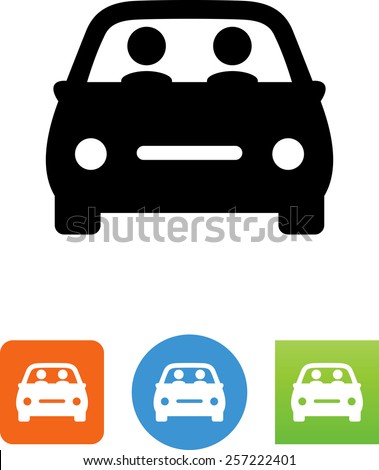 Carpool / Two people riding in a car icon