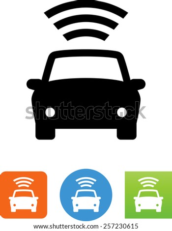 Wifi car / GPS signal icon