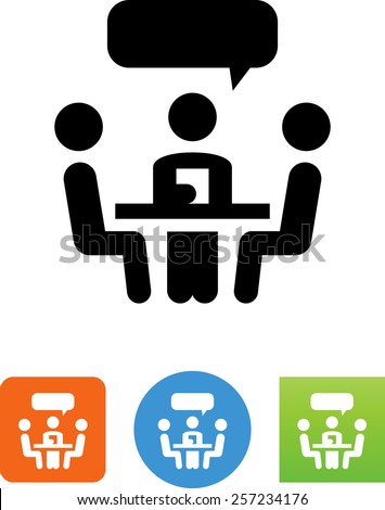 People meeting around a table icon