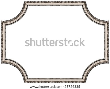 Silver picture frame with a decorative pattern