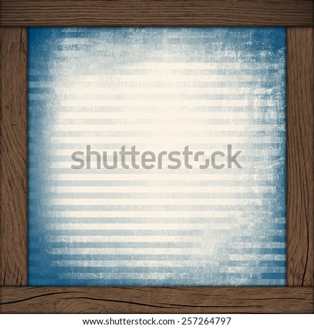 paper with stripe pattern and wood frame