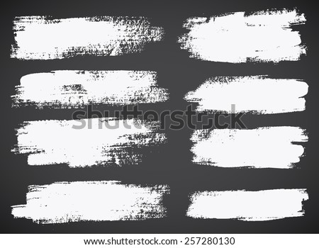 Set of  ink vector stains Royalty-Free Stock Photo #257280130