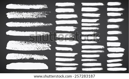 Set of Black ink vector stains Royalty-Free Stock Photo #257283187