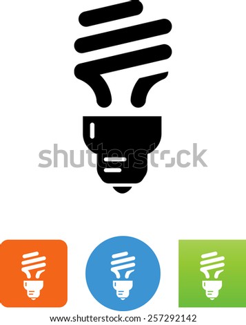 CFL lightbulb icon Royalty-Free Stock Photo #257292142