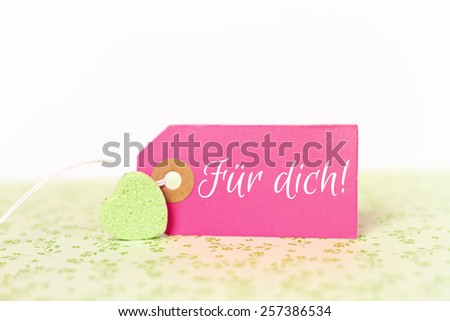 lovely greeting card - german for for you