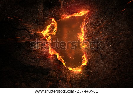 Fire Background Royalty-Free Stock Photo #257443981