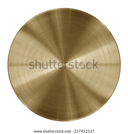 Gold disk retro button
