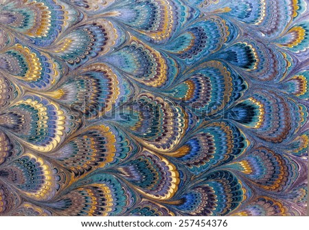 Antique Marbled Paper Background Royalty-Free Stock Photo #257454376
