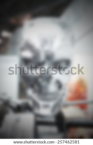 Robot generic background. Intentionally blurred editing post production.