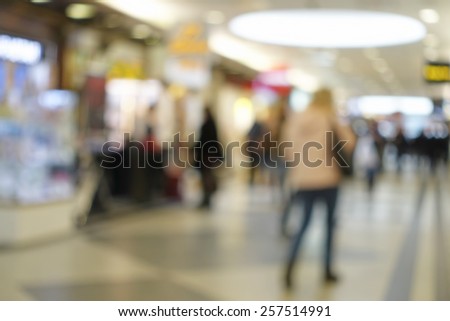 Girls come for trendy shopping in a mall,shallow depth of focus
