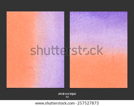 Vector background with watercolor red and purple. 