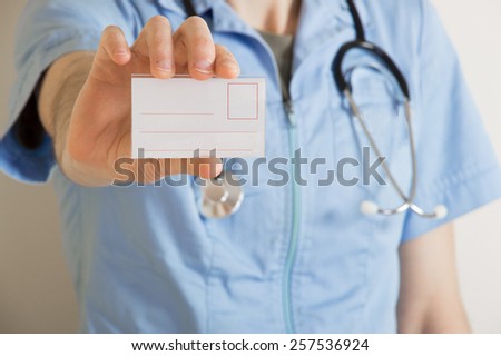 Doctor with a badge business card