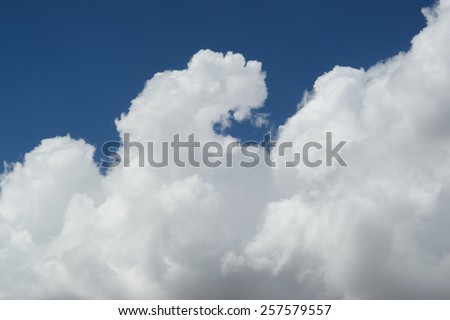 Detailed clouds in the sky at very high definition