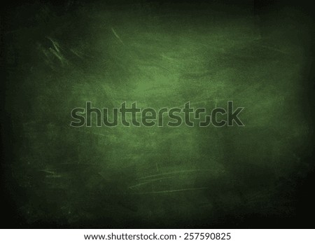 Chalk rubbed out on green chalkboard