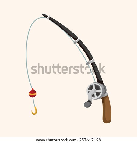 Fishing rods theme elements