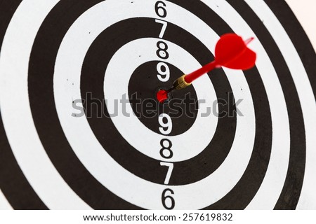 target darts player meditation and visualization on white background