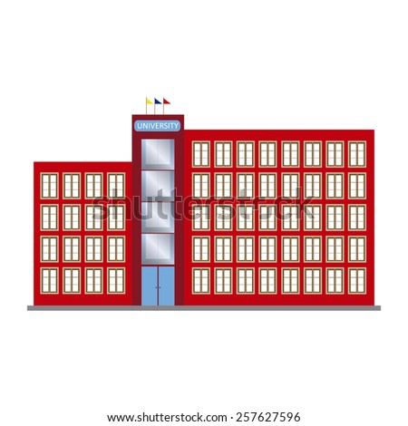 abstract isolated building on a white background