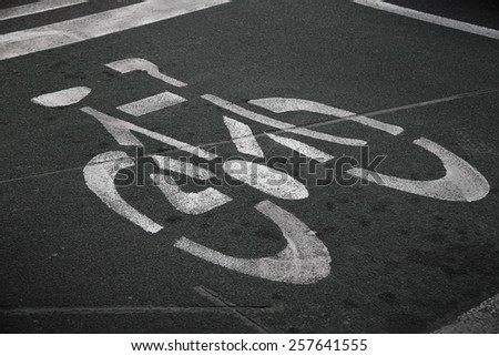 Bicycle parking lot at roadside