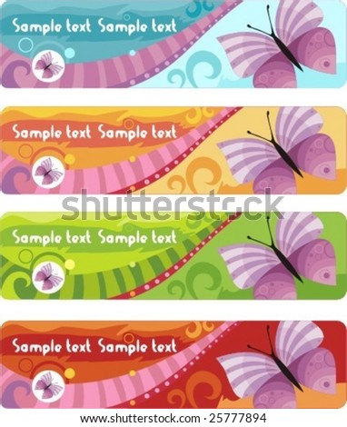 vector colorful banners set