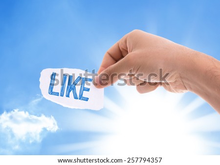 Like piece of paper with sky background
