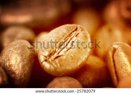 Macro picture of coffee beans.