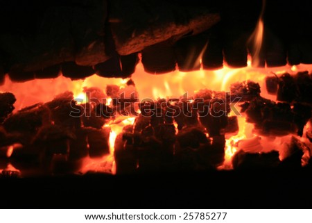fire time... firewood in fireplace...