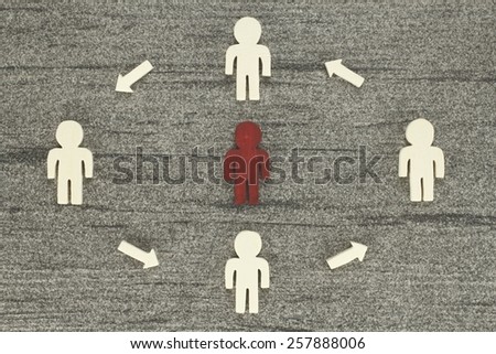Figure out the symbolism - alone Royalty-Free Stock Photo #257888006