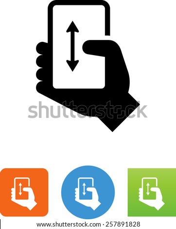 Smart phone scrolling icon
