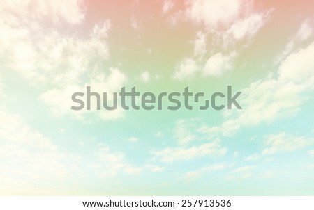 A soft cloud background with a pastel retro and vintage tone.