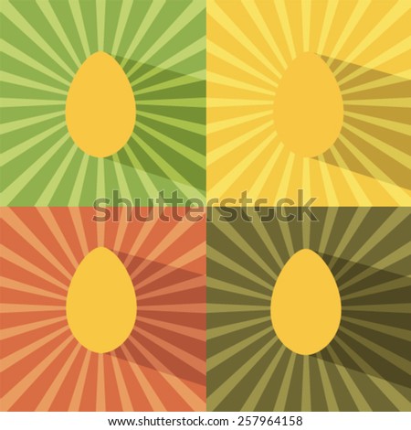Paper easter egg card Vector EPS 10 illustration.