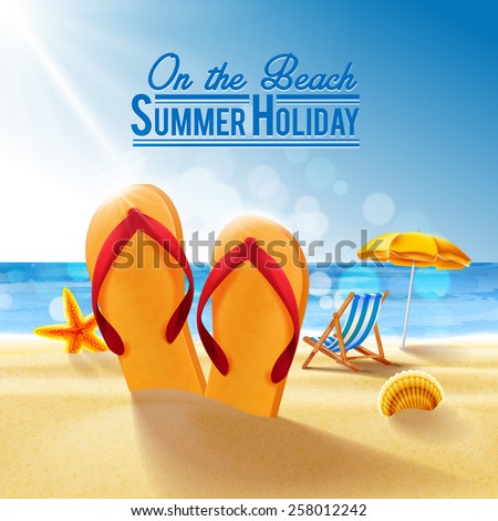 beach summer Royalty-Free Stock Photo #258012242