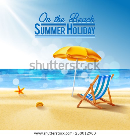on the beach Royalty-Free Stock Photo #258012983