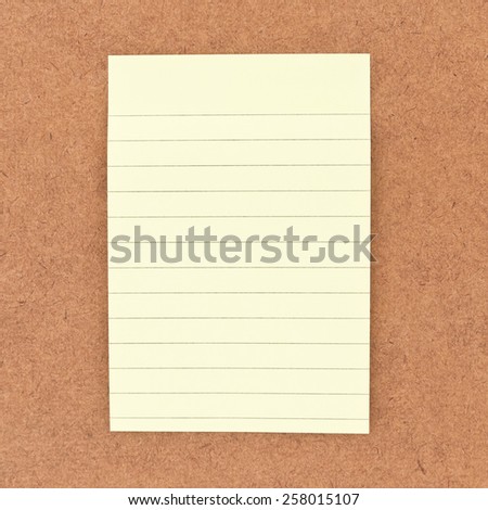 blank yellow paper note