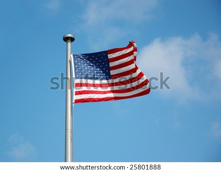 American flag in Holiday