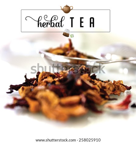 Herbal tea photo with text and doodles royalty free stock photo for greeting card, ad, promotion, poster, flier, blog, article, social media, marketing, retail, signage, brochure, menu, supermarket