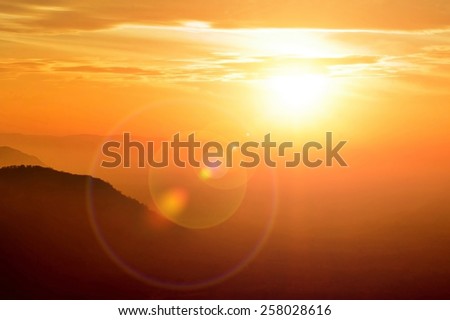  Beautiful mountain and sky view fair sun light  