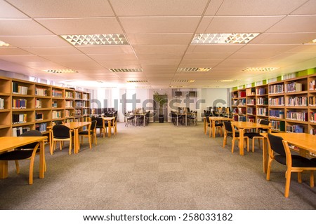 View of an empty library