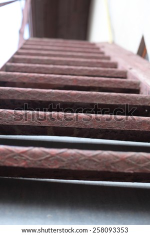 metal stairs closeup