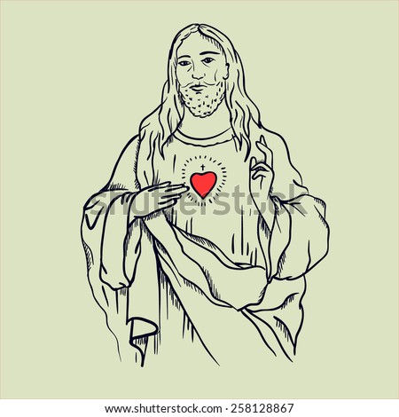 Jesus with graphic insertions