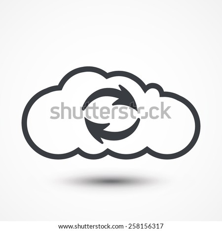Vector cloud sync icon