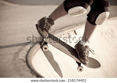 Skater Dropping in a Bowl