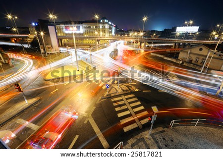 Intersection at night