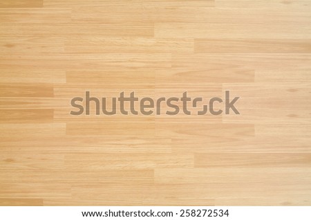 Hardwood maple basketball court floor viewed from above for natural texture and background Royalty-Free Stock Photo #258272534