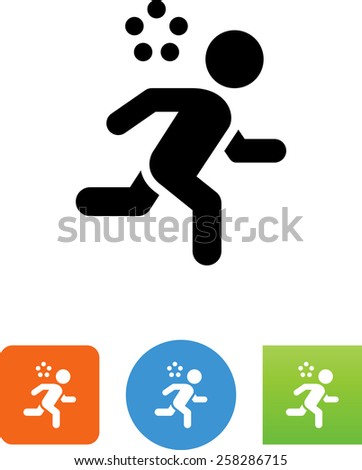Pentathlon runner icon